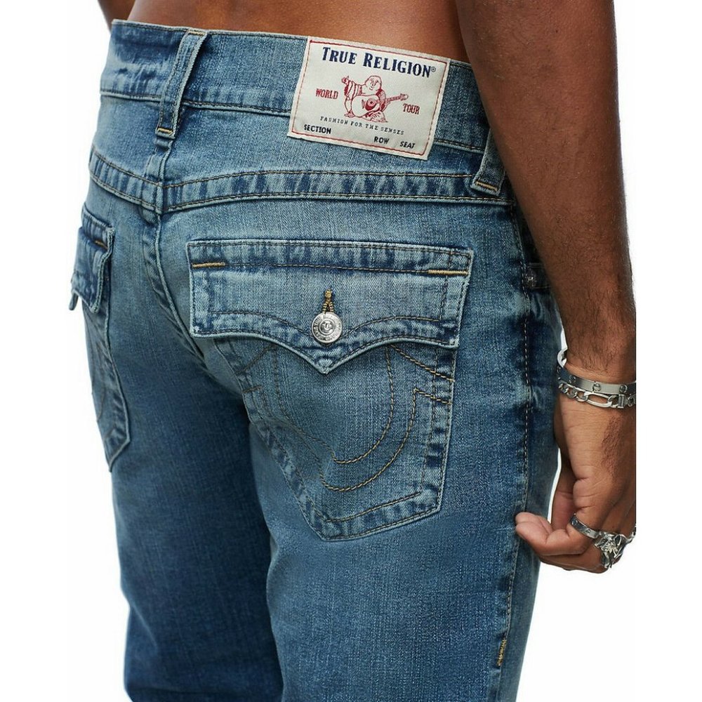 True Religion Men's Rocco Skinny Fit Stretch Jeans in Wave Runner